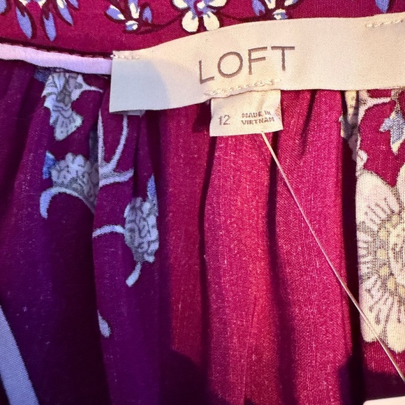 LOFT Plum Floral Maxi Dress - Picture 11 of 16